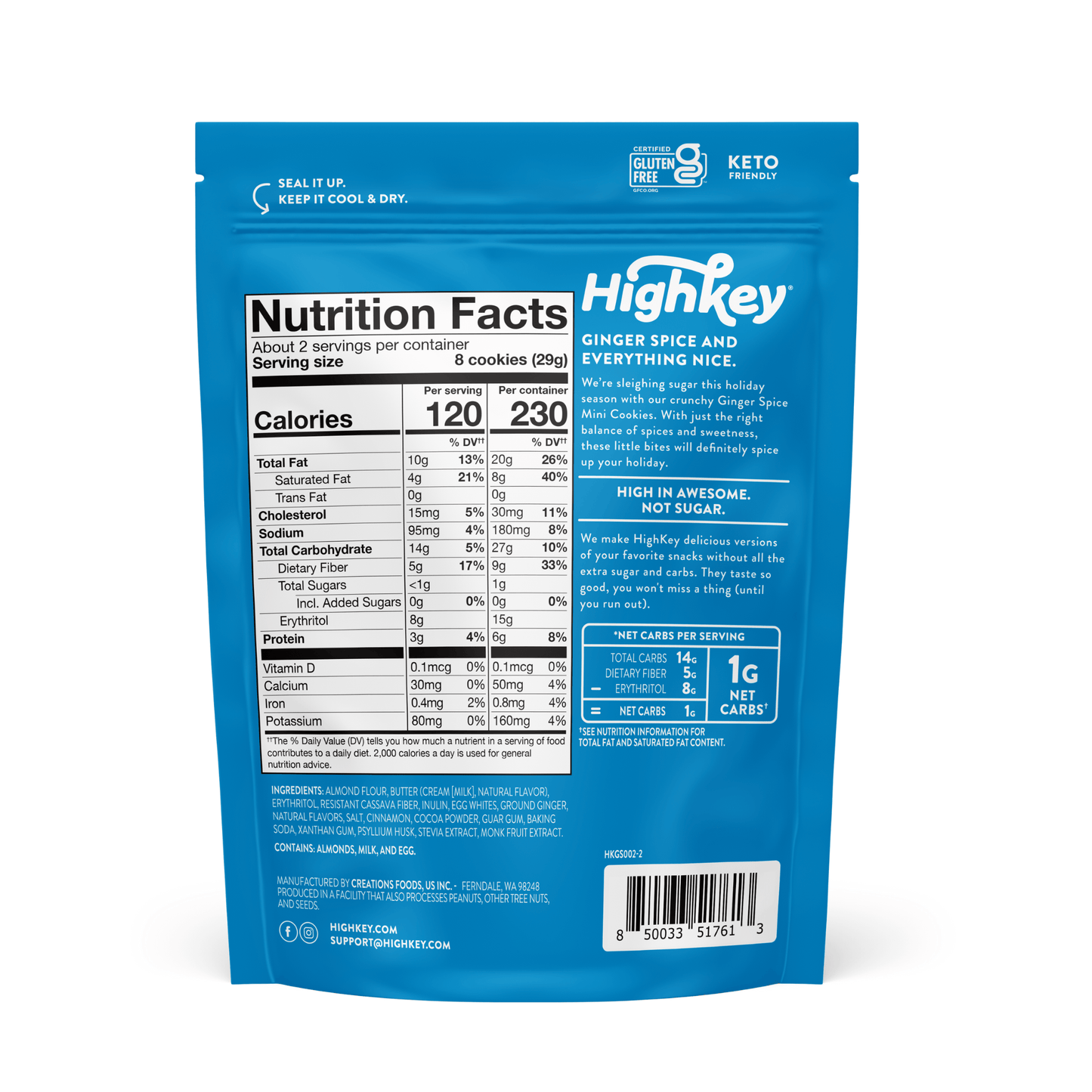 Mini Cookies: Ginger Spice (3 Pack - 2 oz bags)