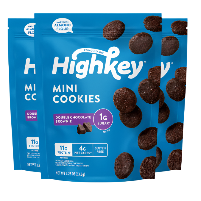 HighKey Double Chocolate Brownie Mini Cookies low carb gluten free