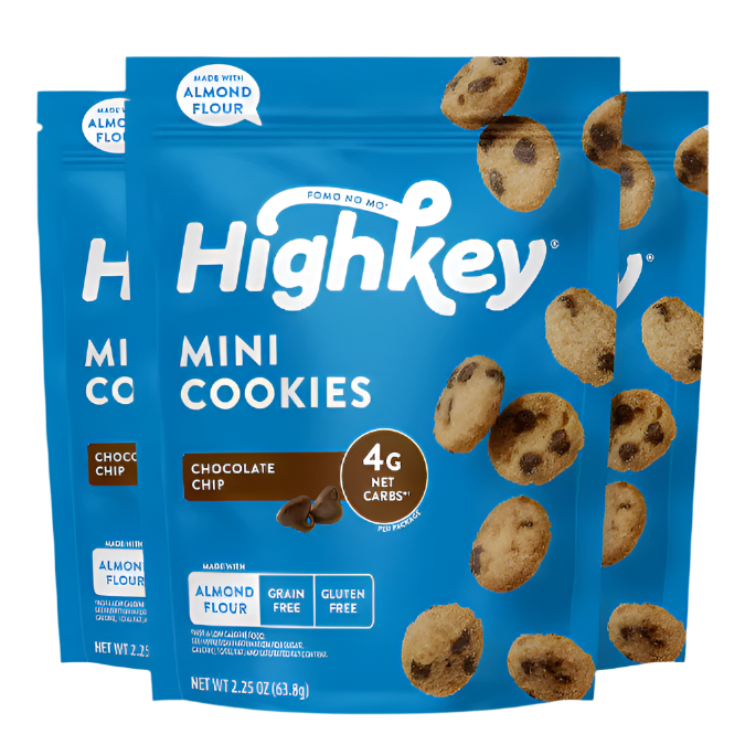 HighKey Chocolate Chip Mini Cookies grain free gluten free low carb